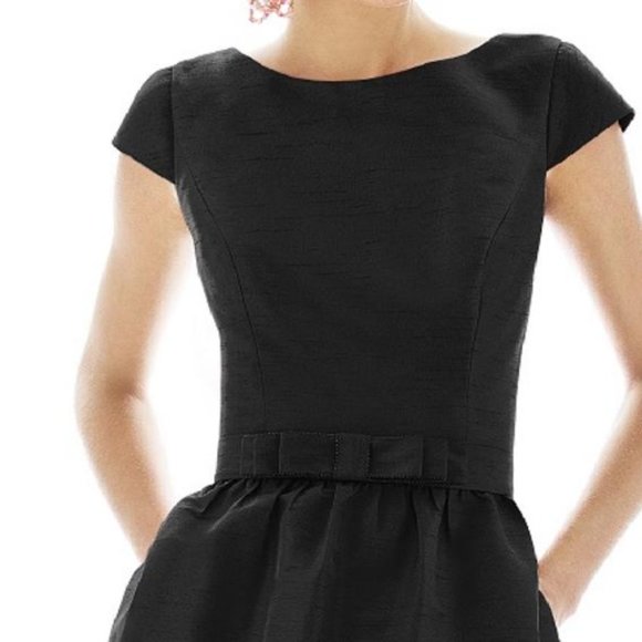 ALFRED SUNG Black Cap Sleeve Dress - Picture 2 of 6